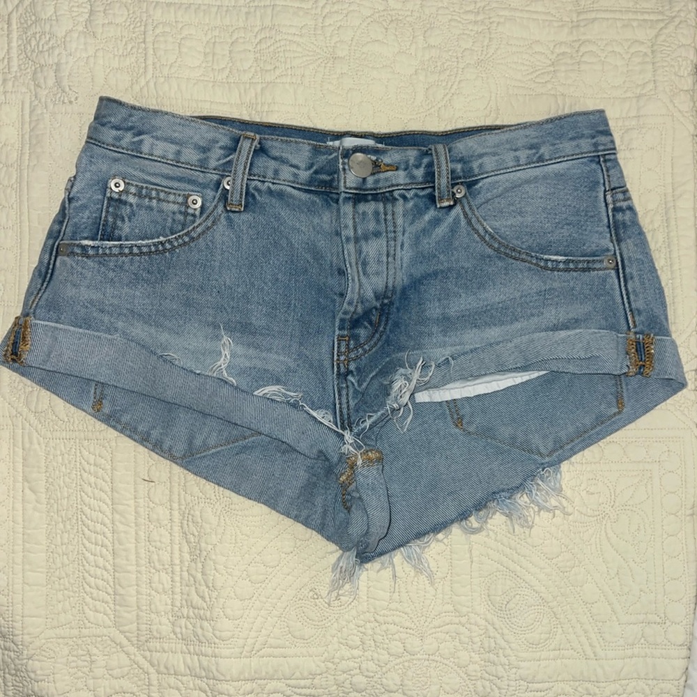 Revolve - by the way. denim low rise, distressed cuffed shorts